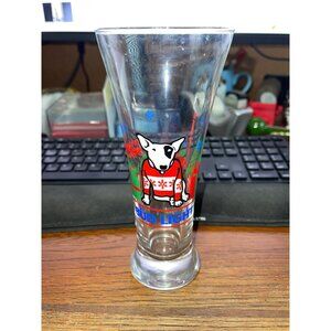 Vintage Bud Light 1987 Spuds Mackenzie Beer Glass Christmas Sweater Holiday